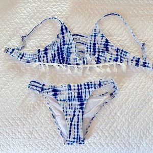 Cupshe Tie Dye with Tassel Bikini